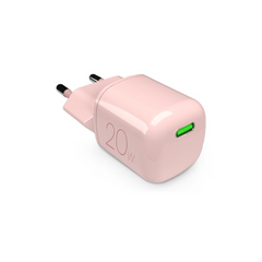 Puro Vægoplader GaN 20W med USB-C Port - Lyserød