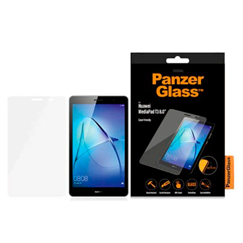 Huawei MediaPad T3 8.0" PanzerGlass Edge-To-Edge Skærmbeskyttelse - Case Friendly - Gennemsigtig