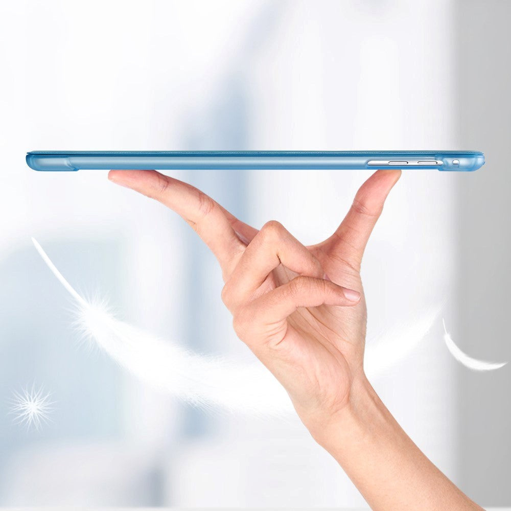 iPad 9.7 (2018-2017) / iPad Air / iPad Air 2 Tri-Fold Læder Cover m. Apple Pencil Holder - Blå
