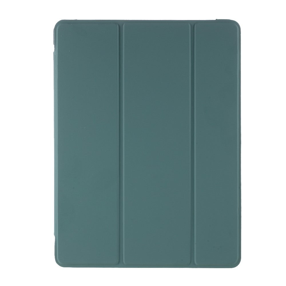 iPad 9.7 (2018-2017) / iPad Air / iPad Air 2 Tri-Fold Læder Cover m. Apple Pencil Holder - Mørkegrøn