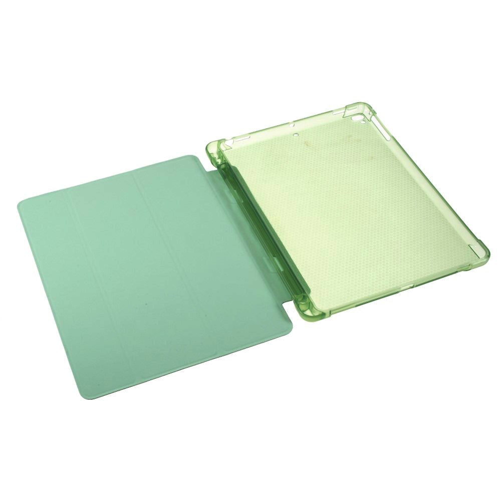 iPad 9.7 (2018-2017) / iPad Air / iPad Air 2 Tri-Fold Læder Cover m. Apple Pencil Holder - Grøn