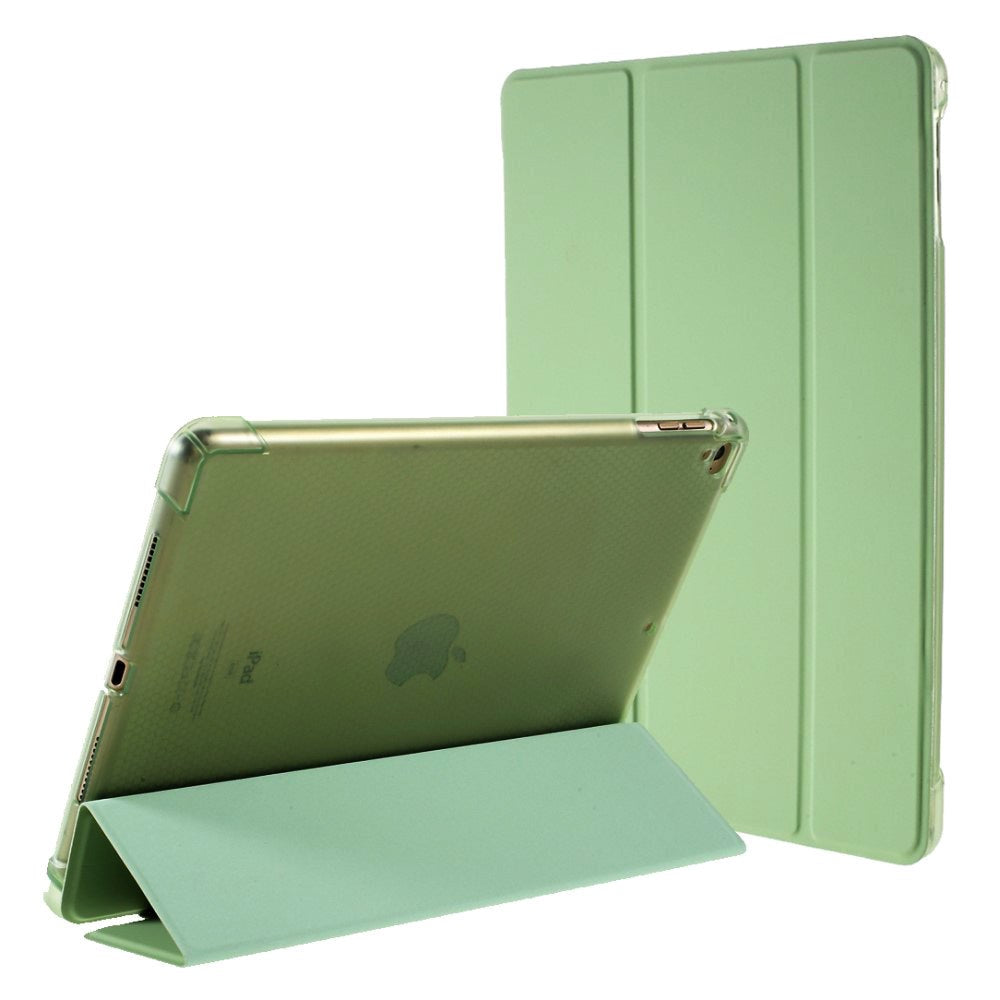 iPad 9.7 (2018-2017) / iPad Air / iPad Air 2 Tri-Fold Læder Cover m. Apple Pencil Holder - Grøn