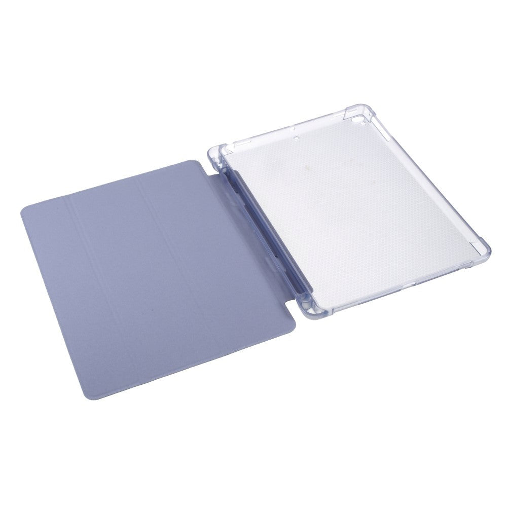 iPad 9.7 (2018-2017) / iPad Air / iPad Air 2 Tri-Fold Læder Cover m. Apple Pencil Holder - Lavendel