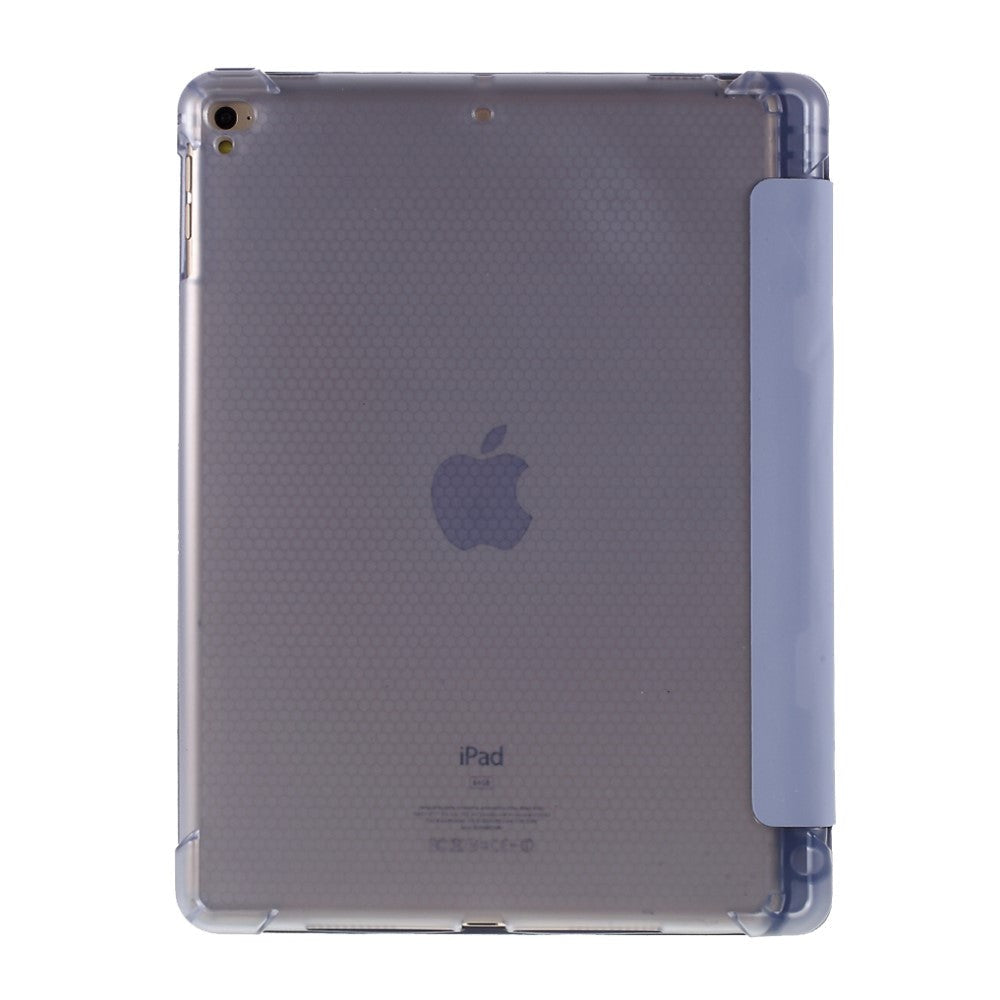 iPad 9.7 (2018-2017) / iPad Air / iPad Air 2 Tri-Fold Læder Cover m. Apple Pencil Holder - Lavendel