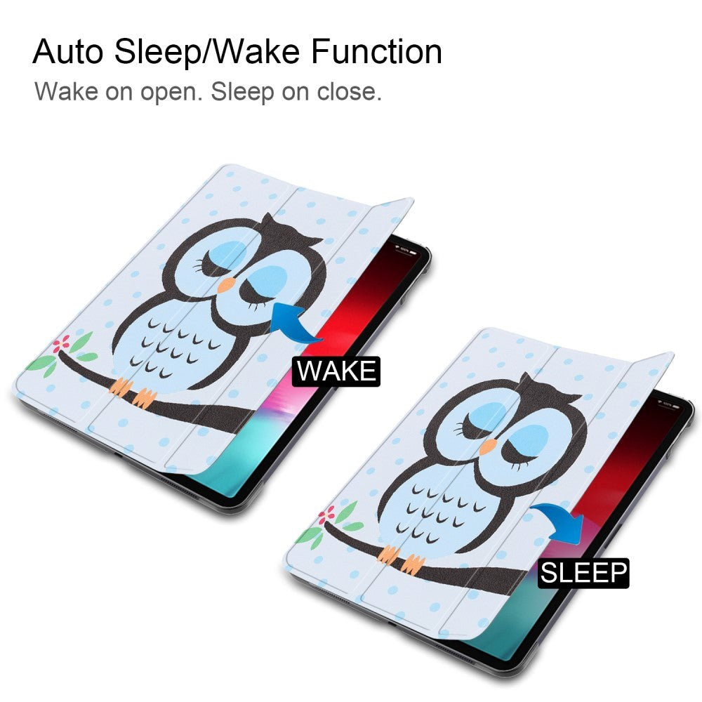 iPad Pro 11" (2018) Læder Cover m. Tri-fold Stand - Blue Owl