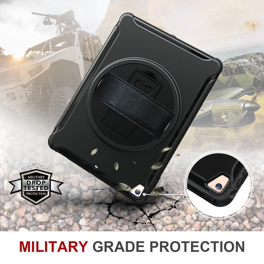 iPad 9.7" Håndværker Cover m. 360 Graders Håndholder & Ståfunktion - Sort
