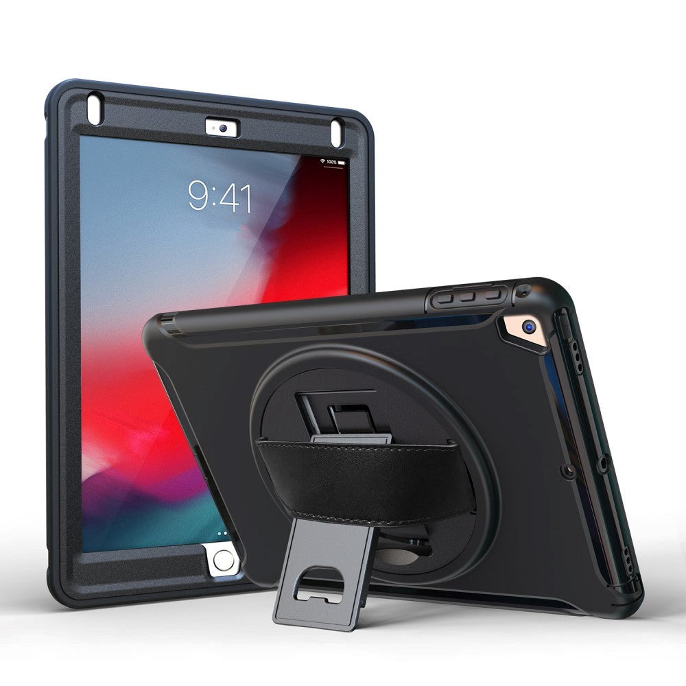 iPad 9.7" Håndværker Cover m. 360 Graders Håndholder & Ståfunktion - Sort