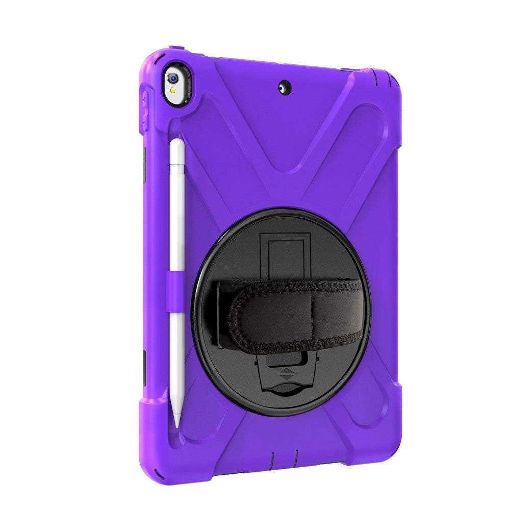 iPad Air (2019) Håndværker Cover m. 360⁰ Ståfunktion & Håndholder - Lilla