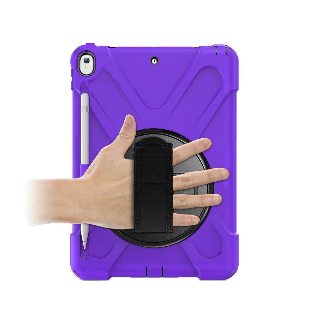 iPad Air (2019) Håndværker Cover m. 360⁰ Ståfunktion & Håndholder - Lilla