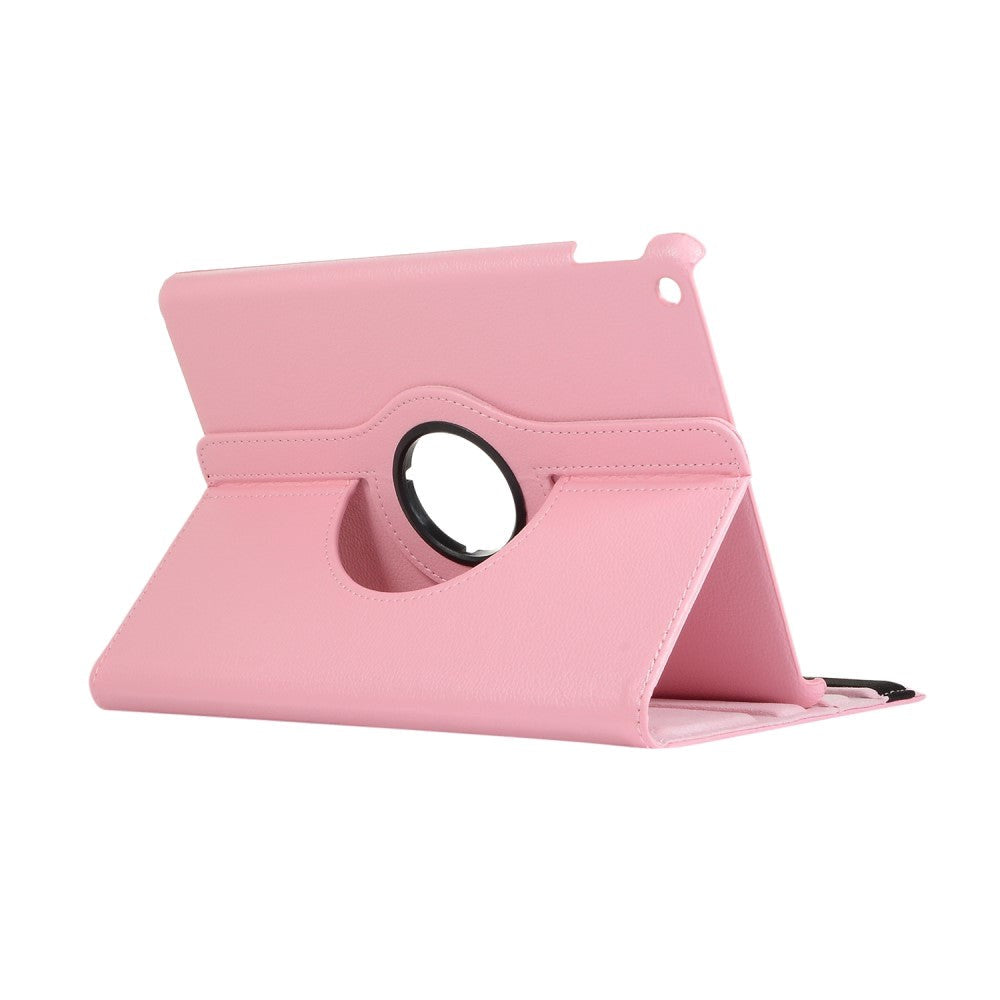 iPad 10.2" (2021 / 2020 / 2019) Klassisk Læder Cover m. 360⁰ Ståfunktion - Lyserød