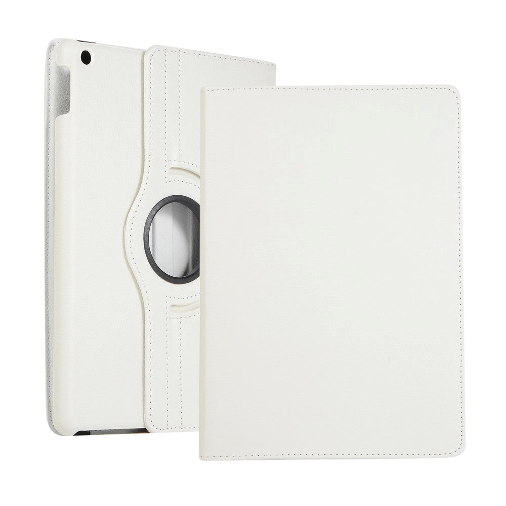 iPad 10.2" (2021 / 2020 / 2019) Klassisk Læder Cover m. 360⁰ Ståfunktion - Hvid
