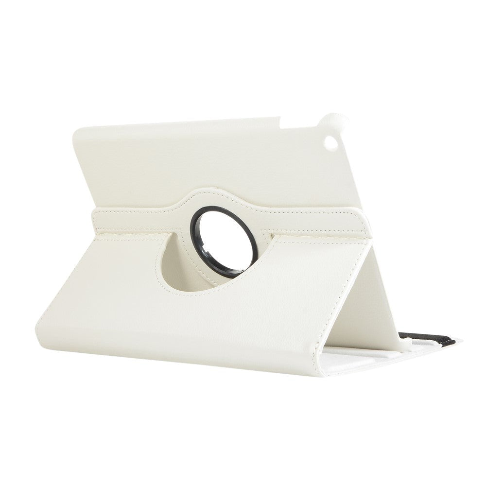 iPad 10.2" (2021 / 2020 / 2019) Klassisk Læder Cover m. 360⁰ Ståfunktion - Hvid