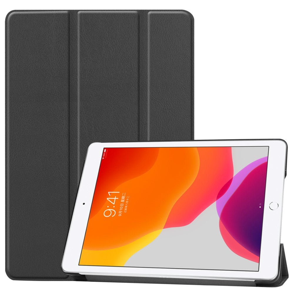 iPad 10.2" (2021 / 2020 / 2019) Tri-Fold Læder Cover - Sort