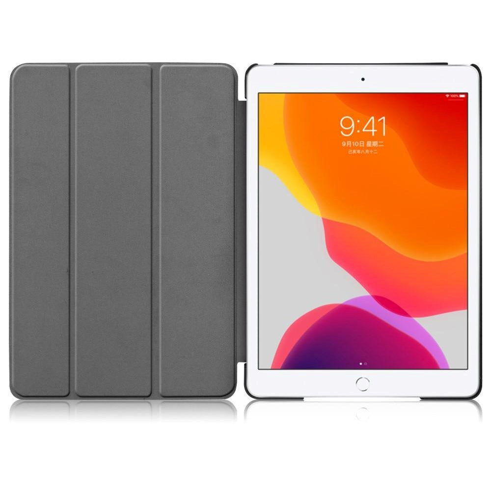 iPad 10.2" (2021 / 2020 / 2019) Tri-Fold Læder Cover - Sort