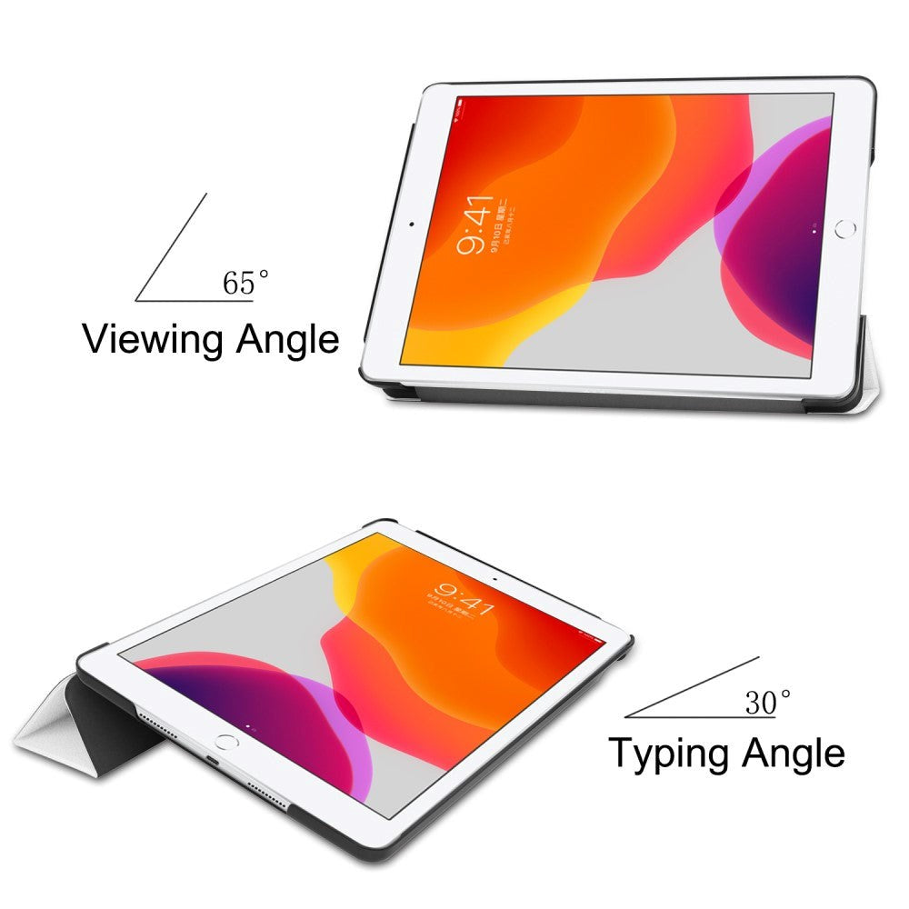 iPad 10.2" (2021 / 2020 / 2019) Tri-Fold Læder Cover - Hvid