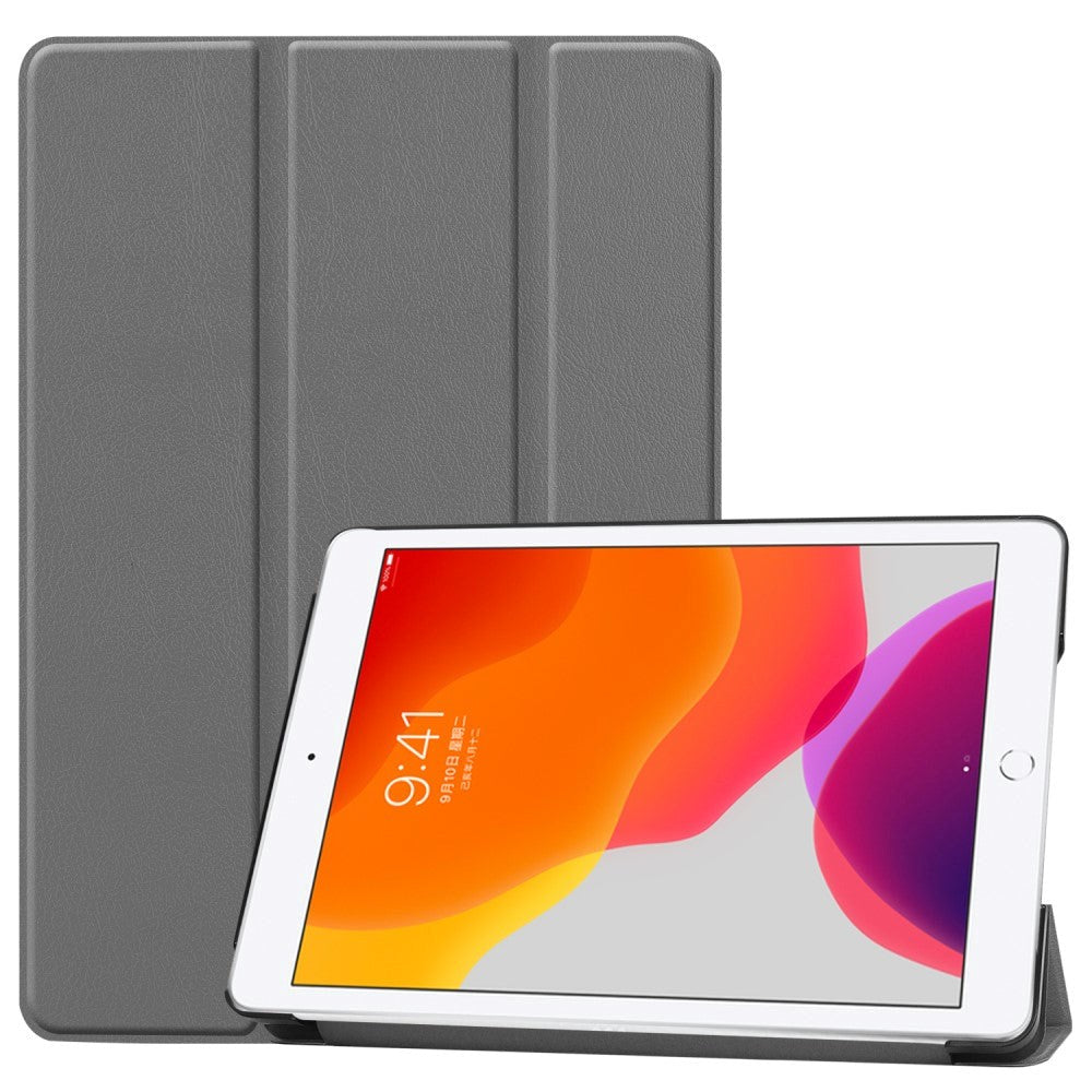 iPad 10.2" (2021 / 2020 / 2019) Tri-Fold Læder Cover - Grå