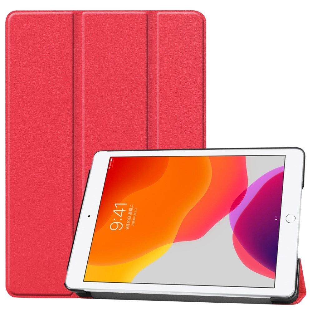 iPad 10.2" (2021 / 2020 / 2019) Tri-Fold Læder Cover - Rød
