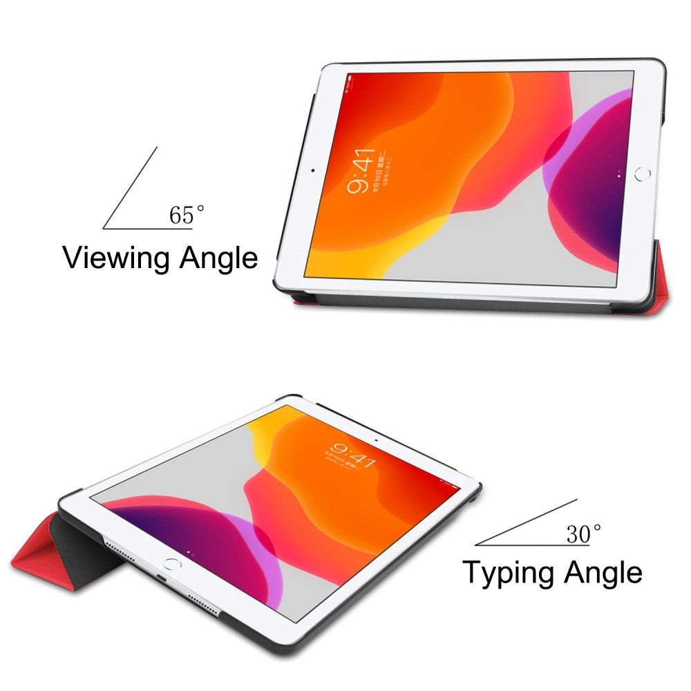 iPad 10.2" (2021 / 2020 / 2019) Tri-Fold Læder Cover - Rød