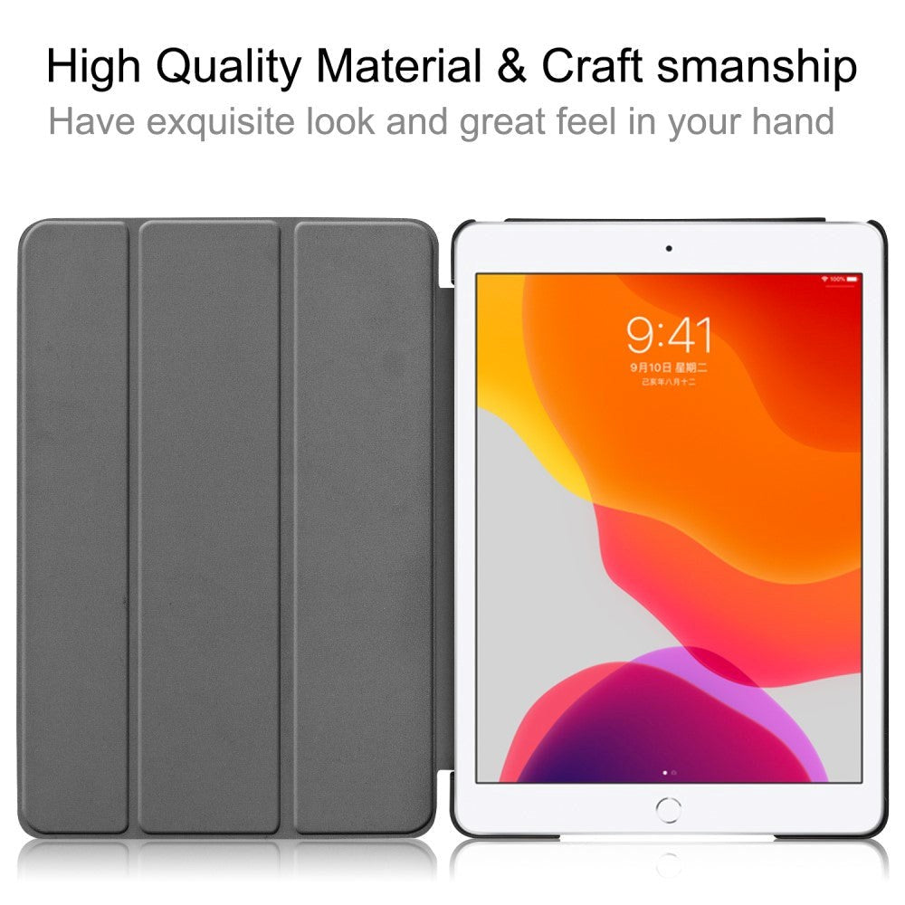 iPad 10.2" (2021 / 2020 / 2019) Tri-Fold Læder Cover - Guld