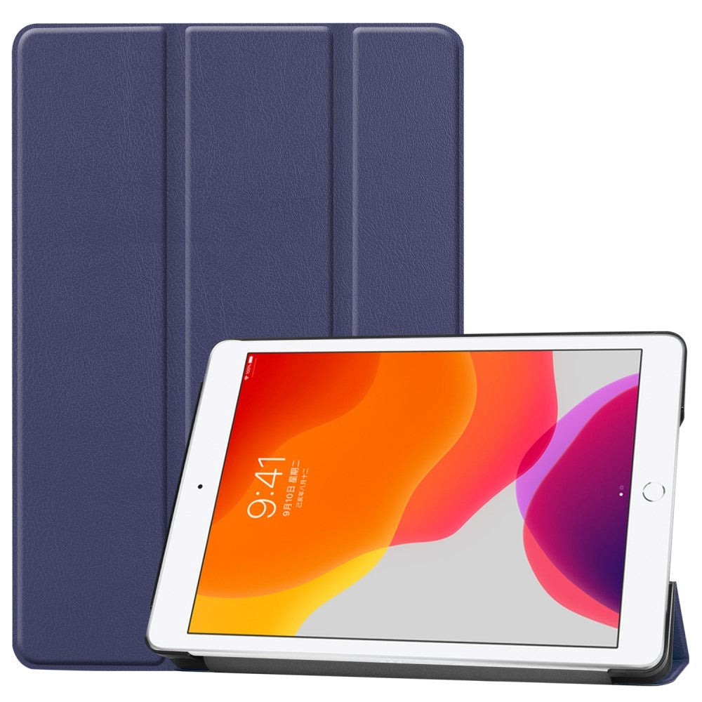 iPad 10.2" (2021 / 2020 / 2019) Tri-Fold Læder Cover - Mørkeblå