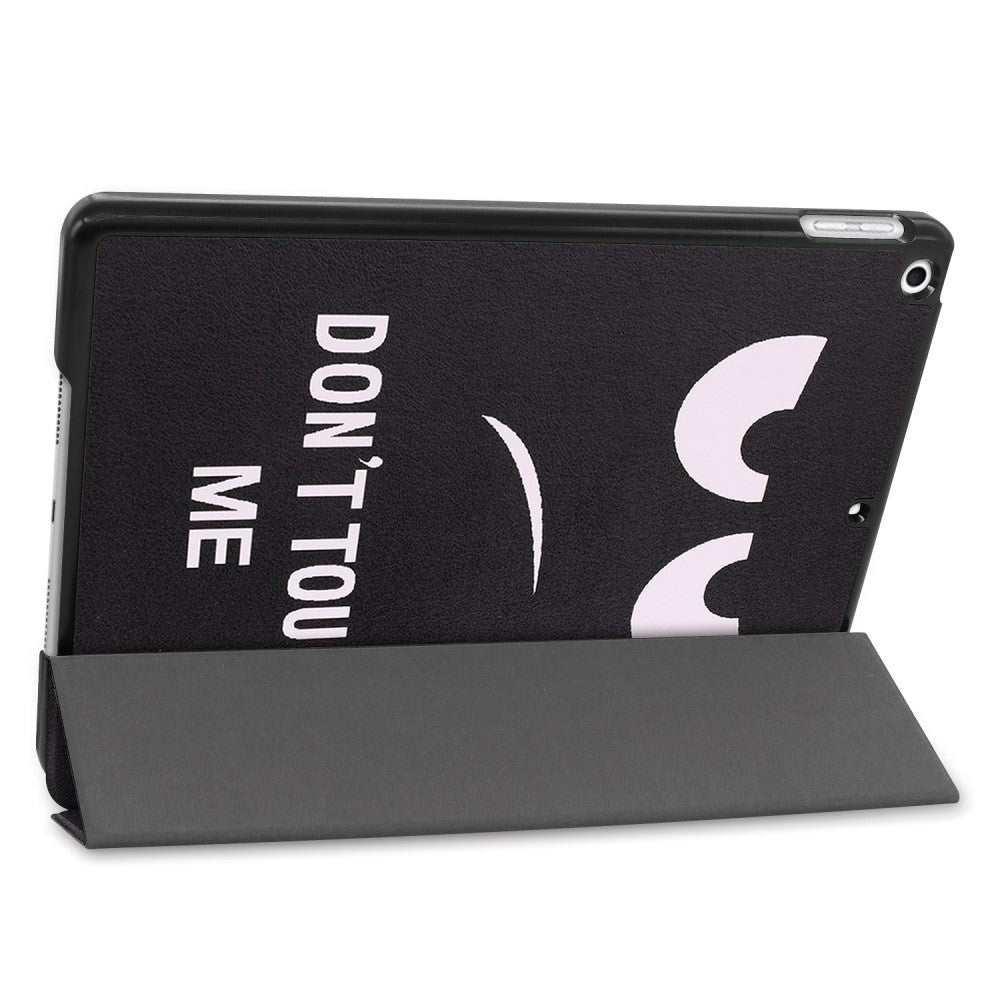 iPad 10.2" (2021 / 2020 / 2019) Læder Cover m. Tri-fold - "Don't Touch Me"