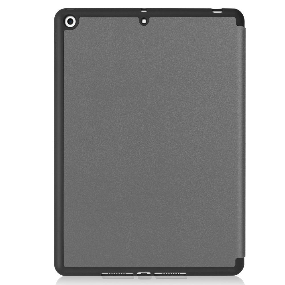 iPad 10.2" (2021 / 2020 / 2019) Læder Cover m. Holder Til Apple Pencil - Grå