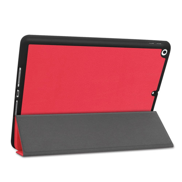 iPad 10.2" (2021 / 2020 / 2019) Læder Cover m. Holder Til Apple Pencil - Rød