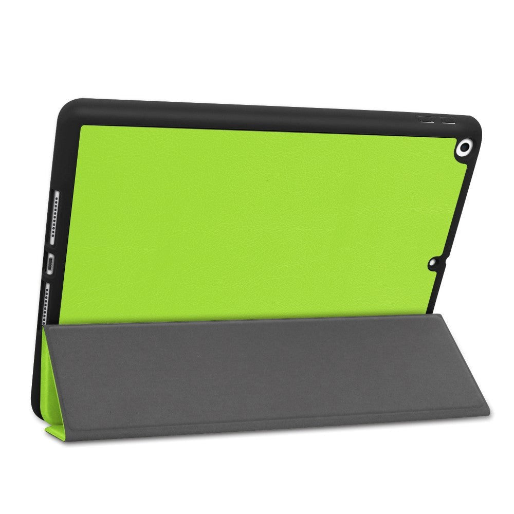 iPad 10.2" (2021 / 2020 / 2019) Læder Cover m. Holder Til Apple Pencil - Grøn