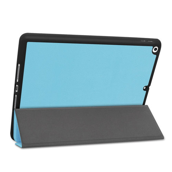 iPad 10.2" (2021 / 2020 / 2019) Læder Cover m. Holder Til Apple Pencil - Lyseblå