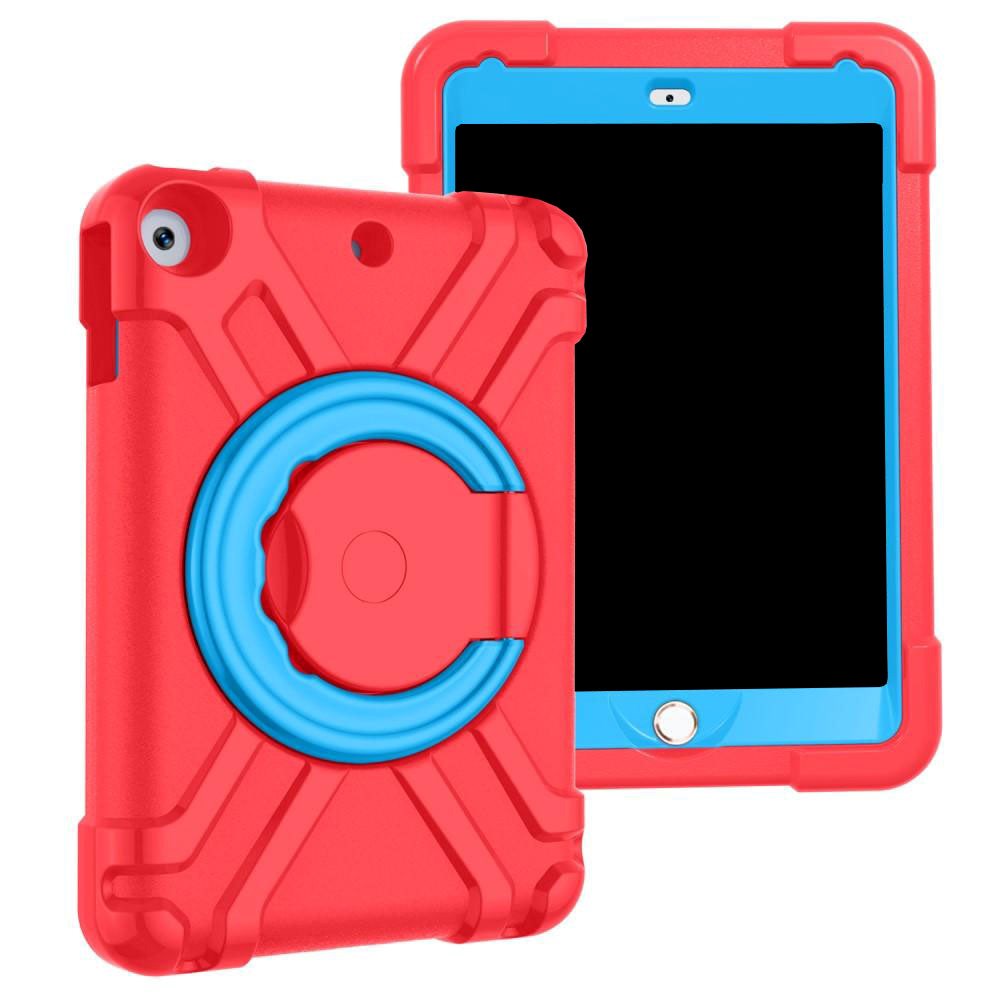 iPad 10.2" (2021 / 2020 / 2019) Børne Cover m. 360° Stand & Håndtag - Rød/Blå