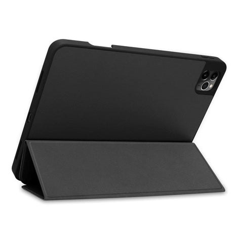 iPad Air 11-10.9" (2026-2020) / Pro 11" (2022-2018) Tri-Fold Læder Cover m. Apple Pencil Holder - Sort