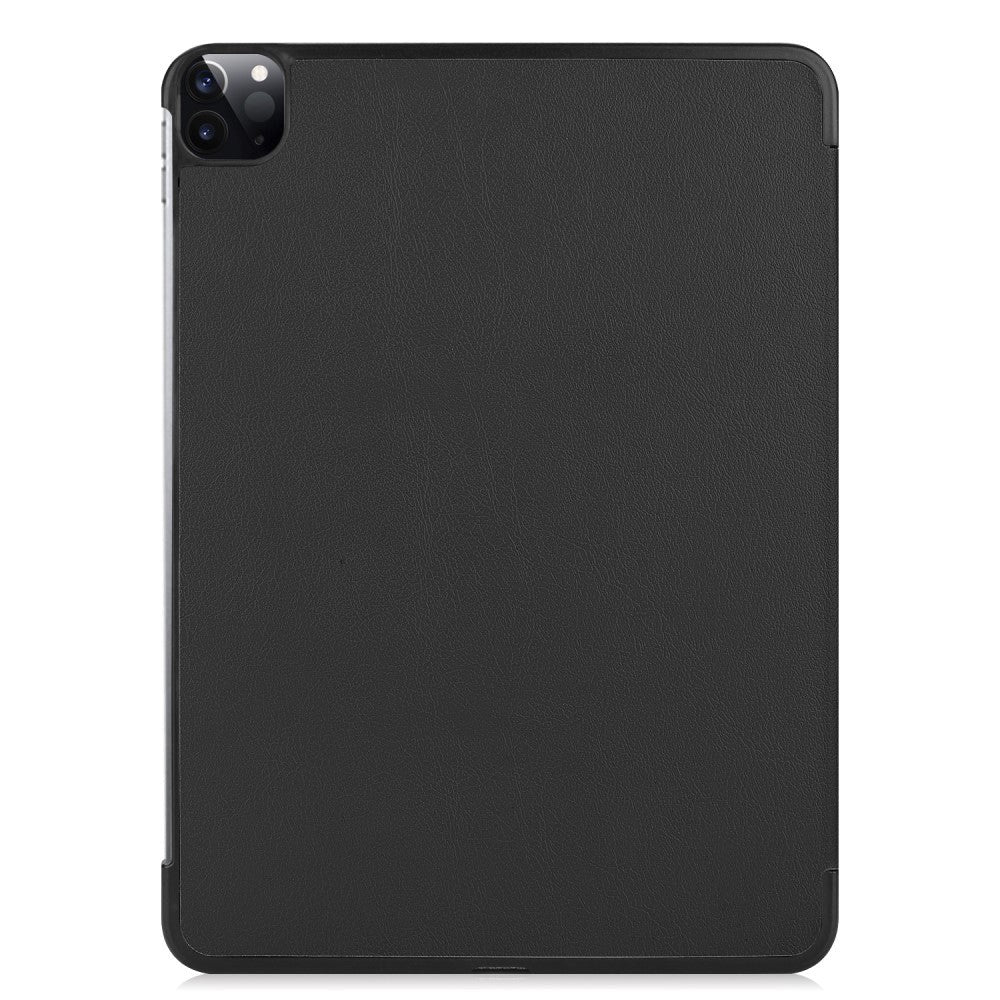 iPad Pro 12.9" (2022-2018) / Air 13" (2026-2024) Læder Cover m. Stand og Wake-up Funktion - Sort