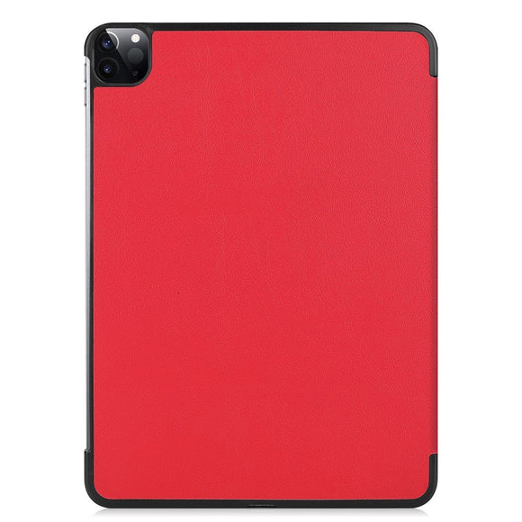 iPad Pro 12.9" (2022-2018) / Air 13" (2026-2024) Læder Cover m. Stand og Wake-up Funktion - Rød
