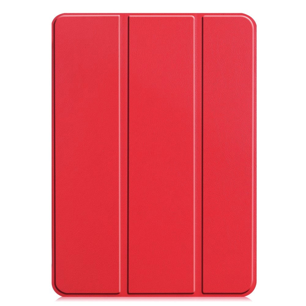 iPad Pro 12.9" (2022-2018) / Air 13" (2026-2024) Læder Cover m. Stand og Wake-up Funktion - Rød