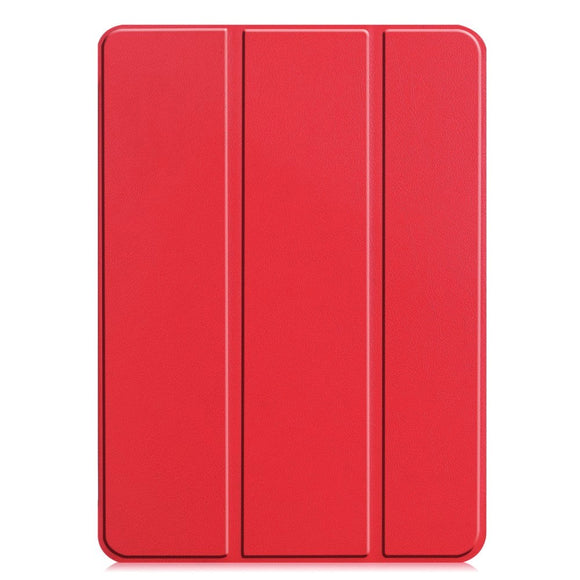 iPad Pro 12.9" (2022-2018) / Air 13" (2026-2024) Læder Cover m. Stand og Wake-up Funktion - Rød