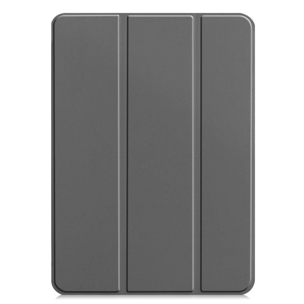 iPad Pro 12.9" (2022-2018) / Air 13" (2026-2024) Læder Cover m. Stand og Wake-up Funktion - Grå