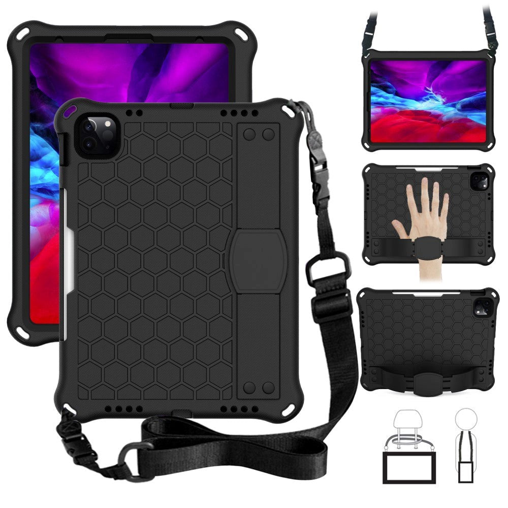 iPad Pro 11" (2022 / 2021 / 2020 / 2018) Håndværker Cover m. Bærestrop & Skulderstrop - Sort