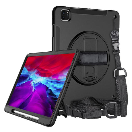 EIDERWOOD iPad Air 13" (2026 / 2025 / 2024) / Pro 12.9" (2022 / 2021 / 2020 / 2018) Håndværker Cover med Apple Pencil Holder & Skulderstrop - Sort