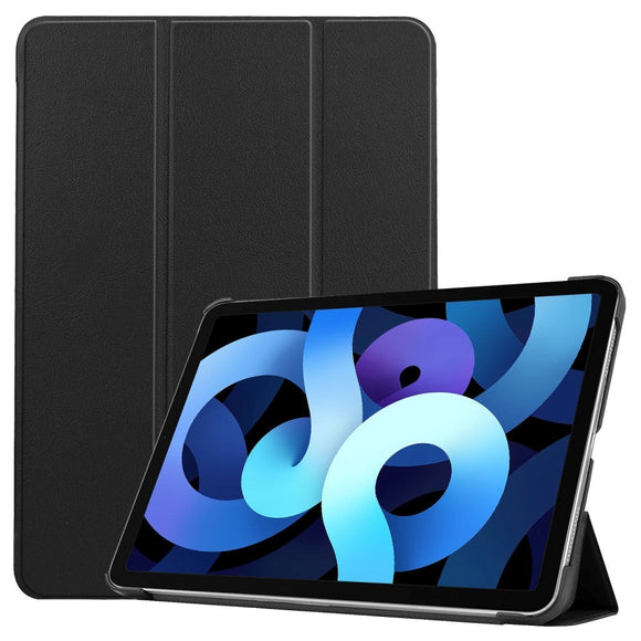 EIDERWOOD iPad Air 11-10.9" (2026-2020) Litchi Tri-Fold Læder Cover - Sort