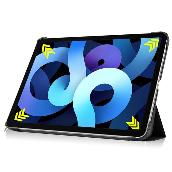 EIDERWOOD iPad Air 11-10.9" (2026-2020) Litchi Tri-Fold Læder Cover - Sort