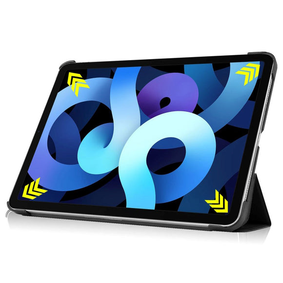 EIDERWOOD iPad Air 11-10.9" (2026-2020) Litchi Tri-Fold Læder Cover - Grå
