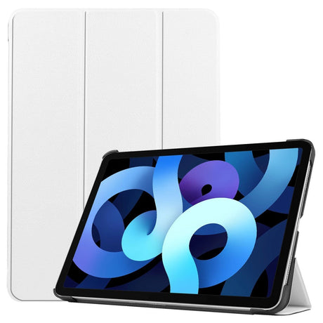 EIDERWOOD iPad Air 11-10.9" (2026-2020) Litchi Tri-Fold Læder Cover - Hvid