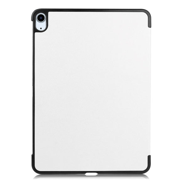 EIDERWOOD iPad Air 11-10.9" (2026-2020) Litchi Tri-Fold Læder Cover - Hvid