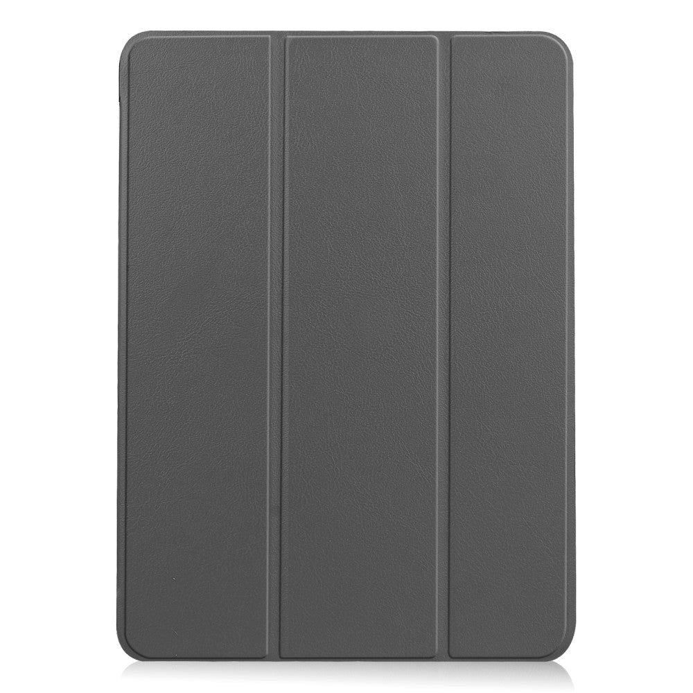 EIDERWOOD iPad Air 11-10.9" (2026-2020) Litchi Tri-Fold Læder Cover - Grå