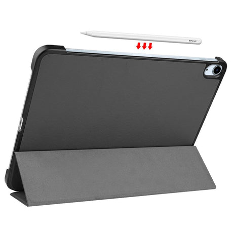 EIDERWOOD iPad Air 11-10.9" (2026-2020) Litchi Tri-Fold Læder Cover - Grå