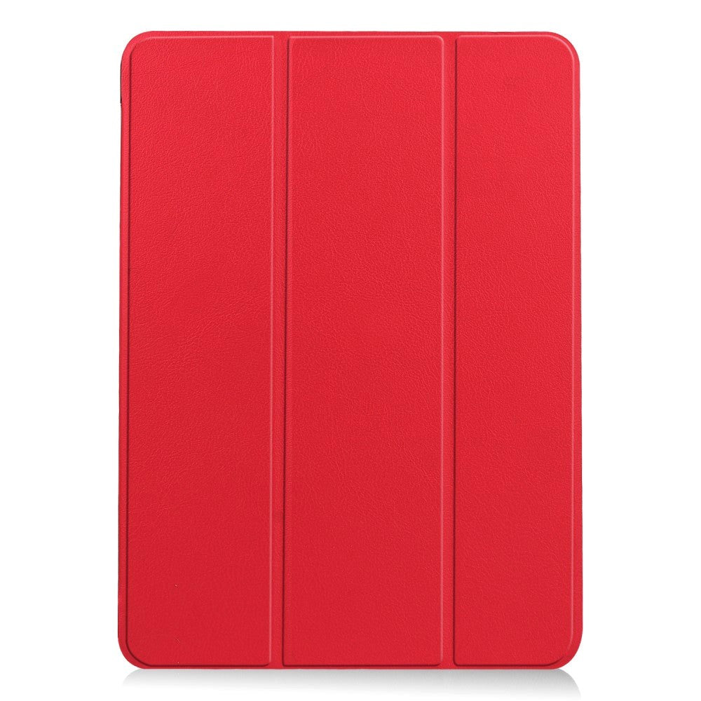 EIDERWOOD iPad Air 11-10.9" (2026-2020) Litchi Tri-Fold Læder Cover - Rød