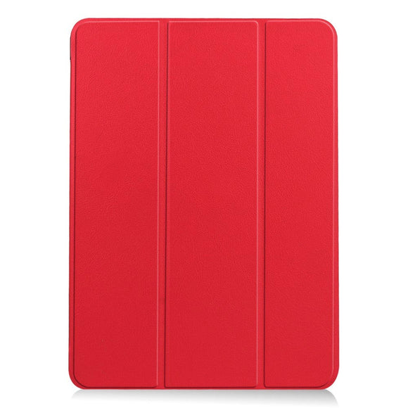 EIDERWOOD iPad Air 11-10.9" (2026-2020) Litchi Tri-Fold Læder Cover - Rød