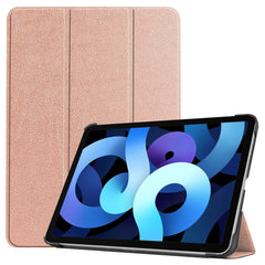 EIDERWOOD iPad Air 10.9-11" (2025-2020) Litchi Tri-Fold Læder Cover - Rose Gold