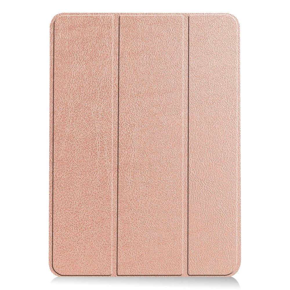 EIDERWOOD iPad Air 11-10.9" (2026-2020) Litchi Tri-Fold Læder Cover - Rose Gold