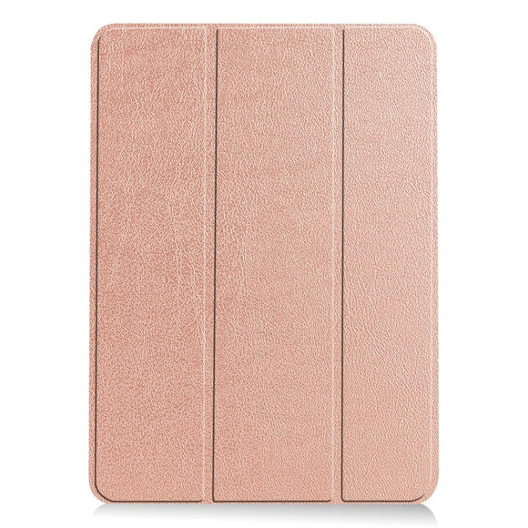 EIDERWOOD iPad Air 11-10.9" (2026-2020) Litchi Tri-Fold Læder Cover - Rose Gold